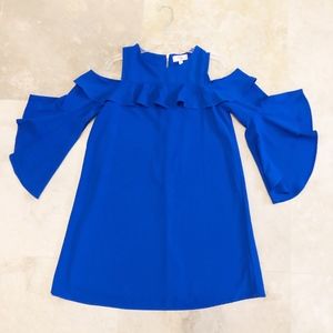 GB girls A line dress ruffle sleeve cold shoulder
